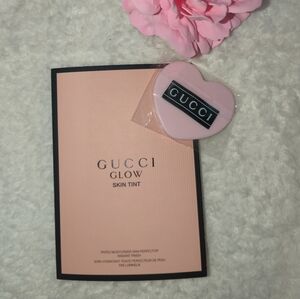 Gucci Glow Foundation Set with Pink Mirror Upcycled From Authentic Gucci Ribbon